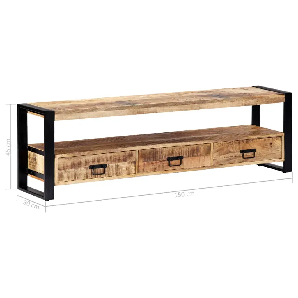 TV Cabinet 150x30x45 cm Solid Mango Wood Price