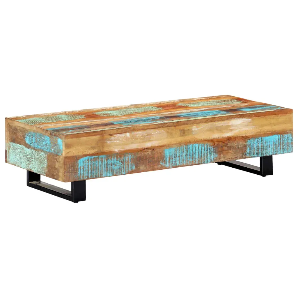 Coffee Table 120x50x30 cm Solid Reclaimed Wood and Steel Price