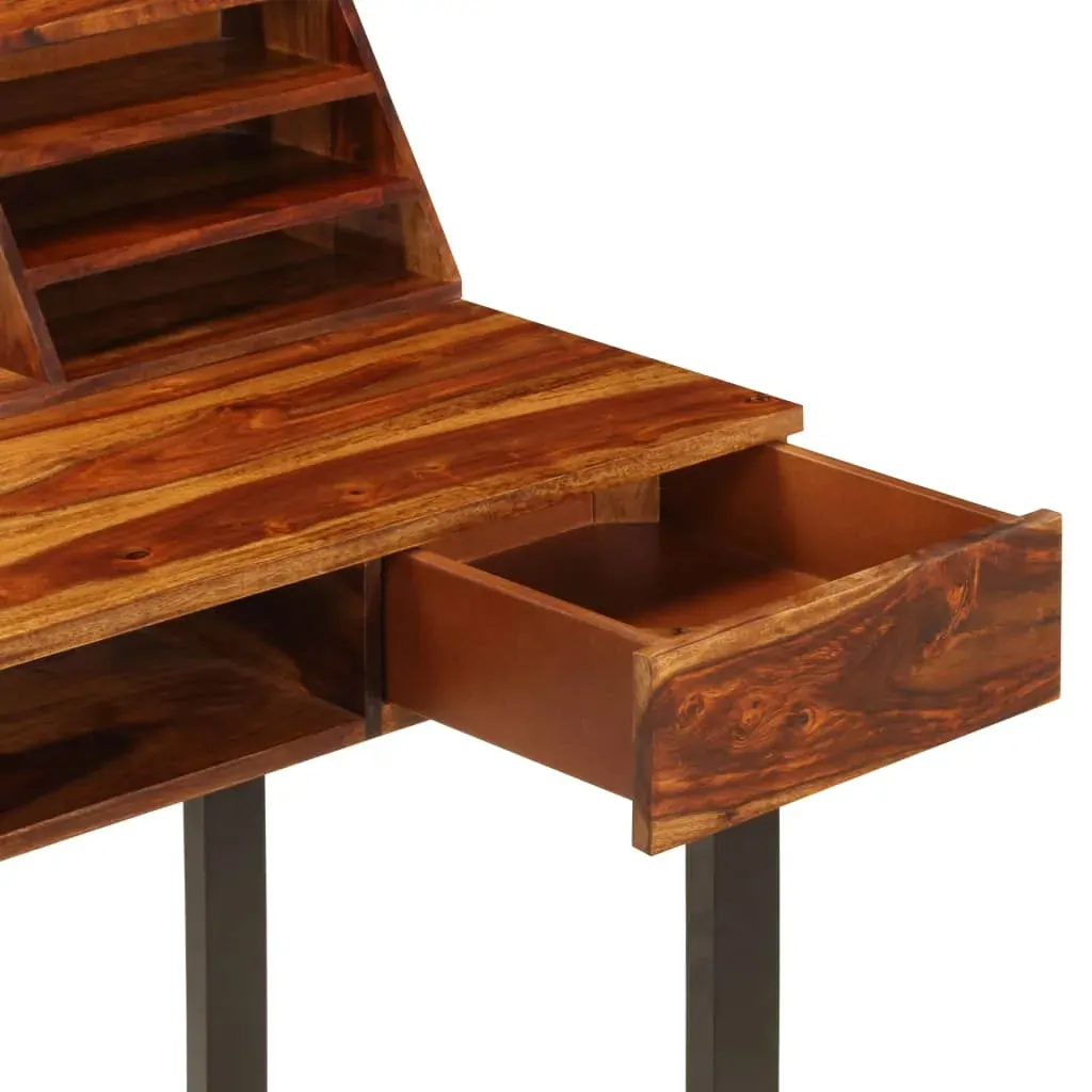 Desk 110x50x94 cm Solid Acacia Wood and Steel Price
