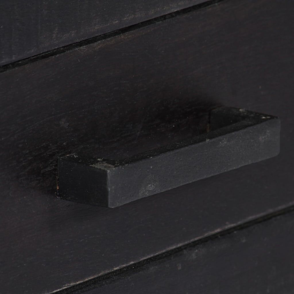 TV Cabinet Black 118x30x40 cm Solid Mango Wood Price