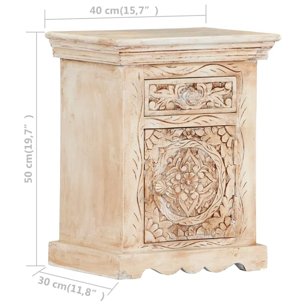 Bedside Cabinet 40x30x50 cm Solid Mango Wood Price