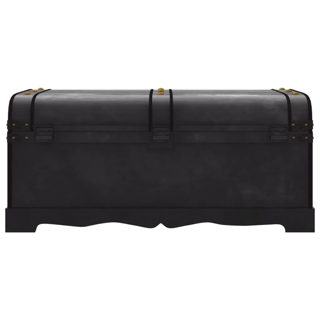 Treasure Chest Wood Black 90x51x42 cm Price