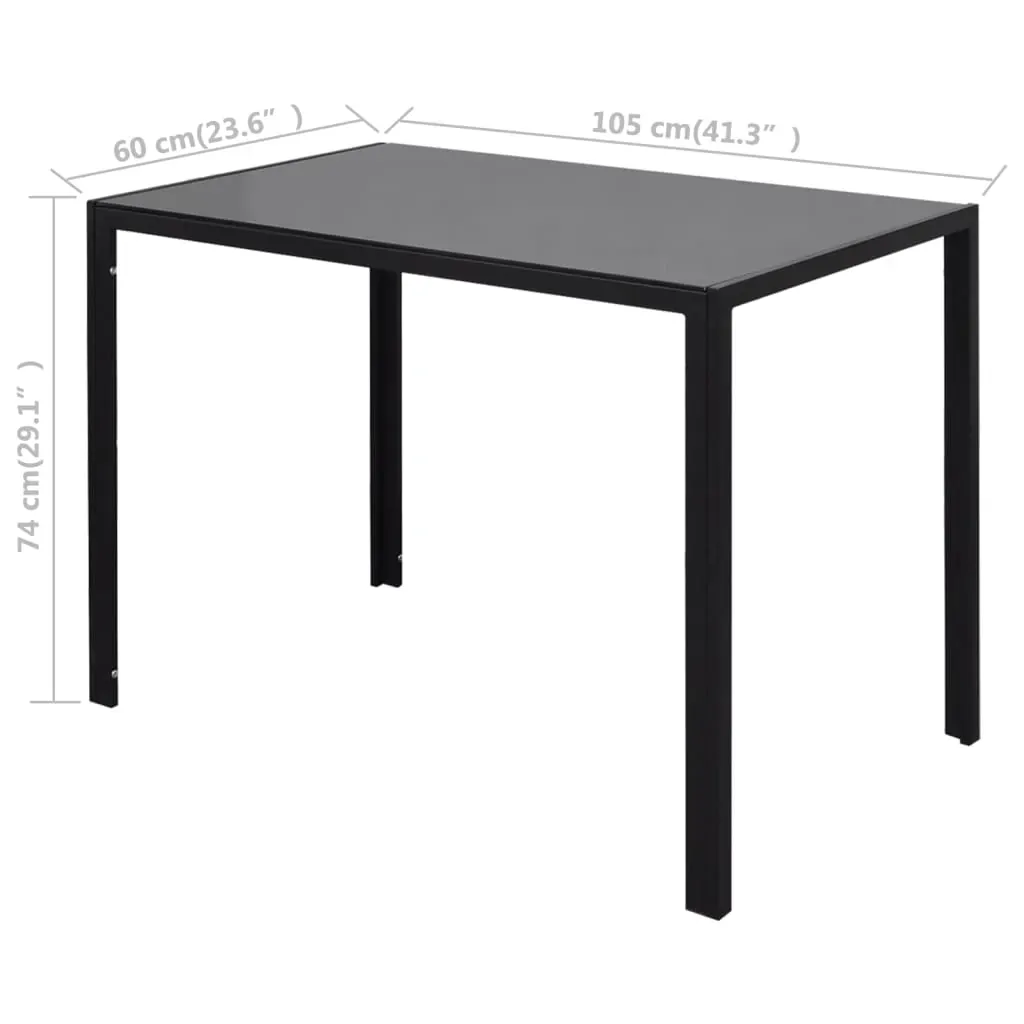 Dining Set 5 Pieces Artificial Leather Black and White Price