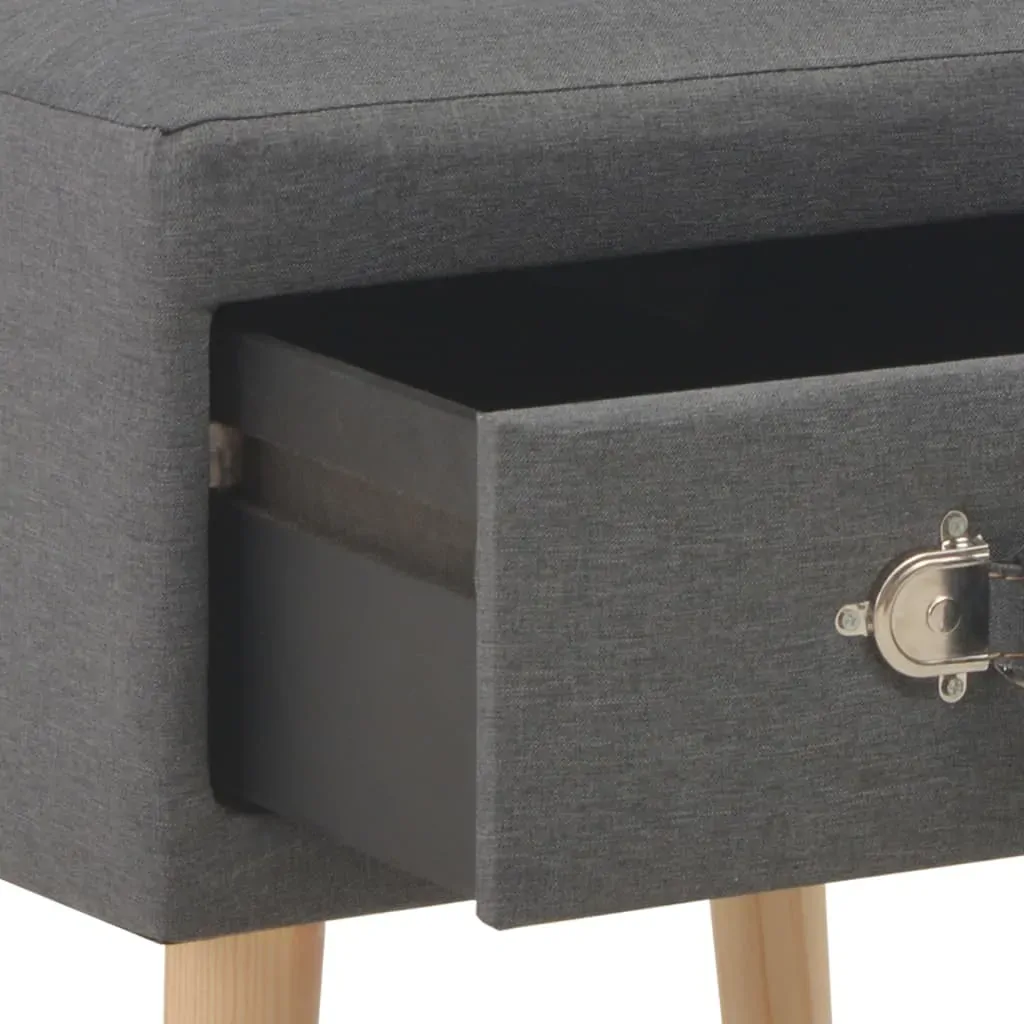 Bedside Cabinets 2 pcs Dark Grey 40x35x40 cm Fabric Price