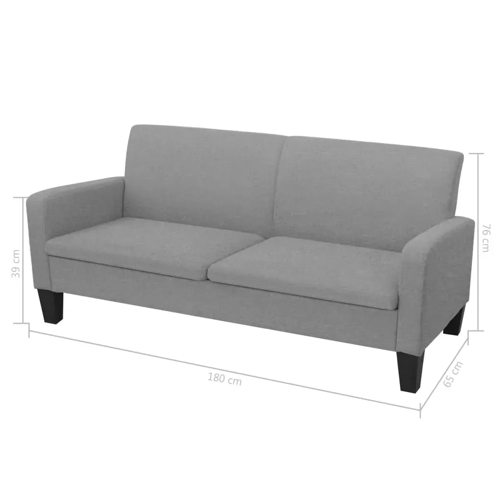 2 Piece Sofa Set Fabric Light Grey Price
