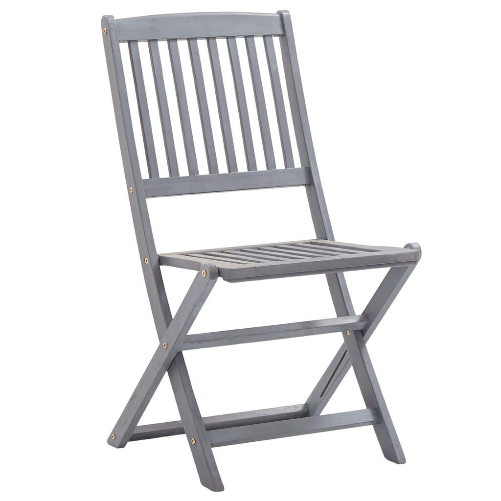 5 Piece Garden Dining Set Solid Wood Acacia Grey Price