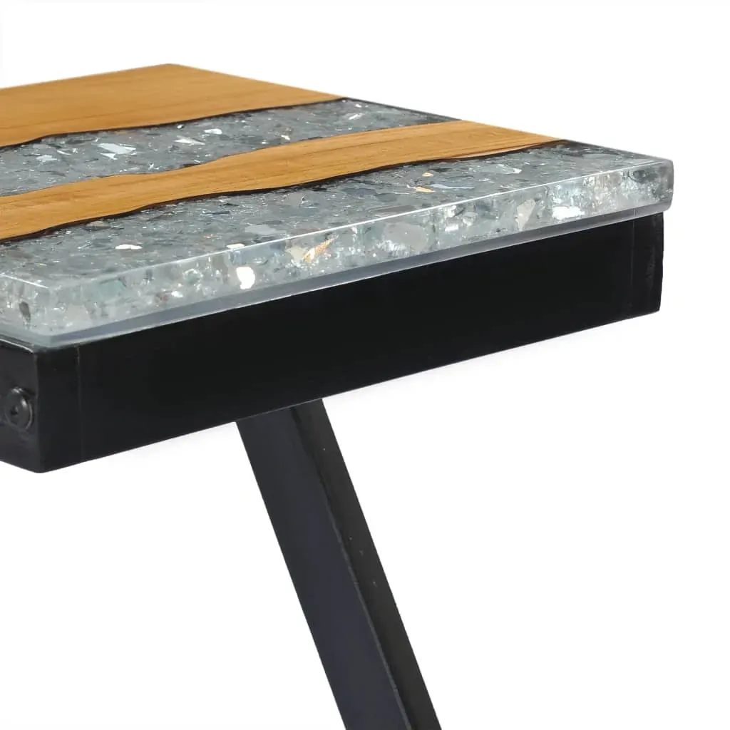 Coffee Table 30x30x50 cm Solid Teak Wood and Polyresin Price