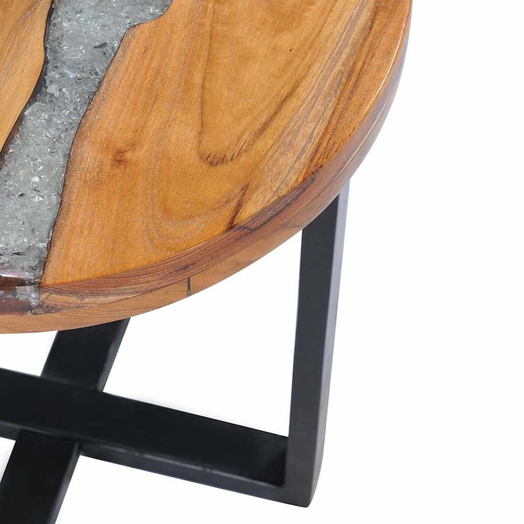 Coffee Table 40x45 cm Solid Teak Wood and Polyresin Price