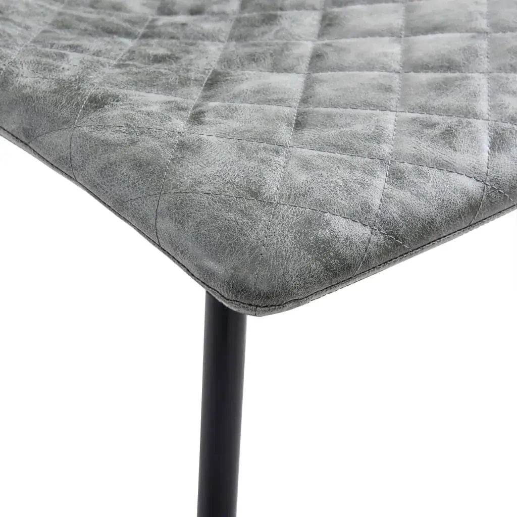 Dining Chairs 2 pcs Dark Grey Faux Leather Price