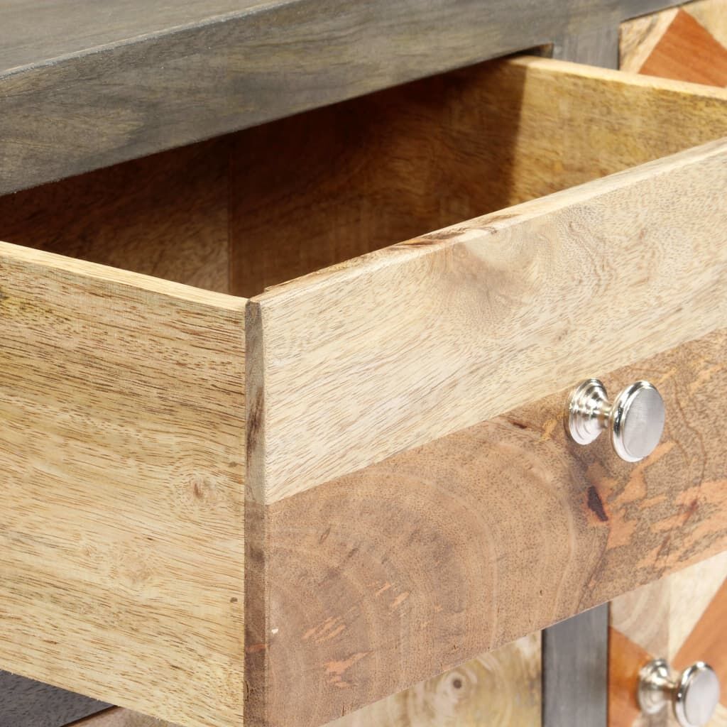Side Cabinet Grey 75x30x60 cm Solid Mango Wood Price