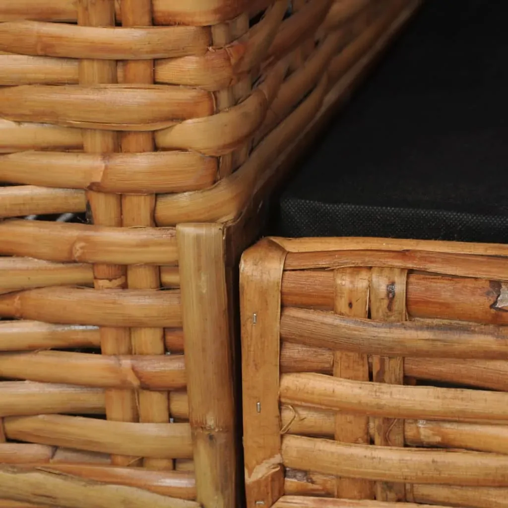 Armchair with Cushions Brown Natural Rattan Price