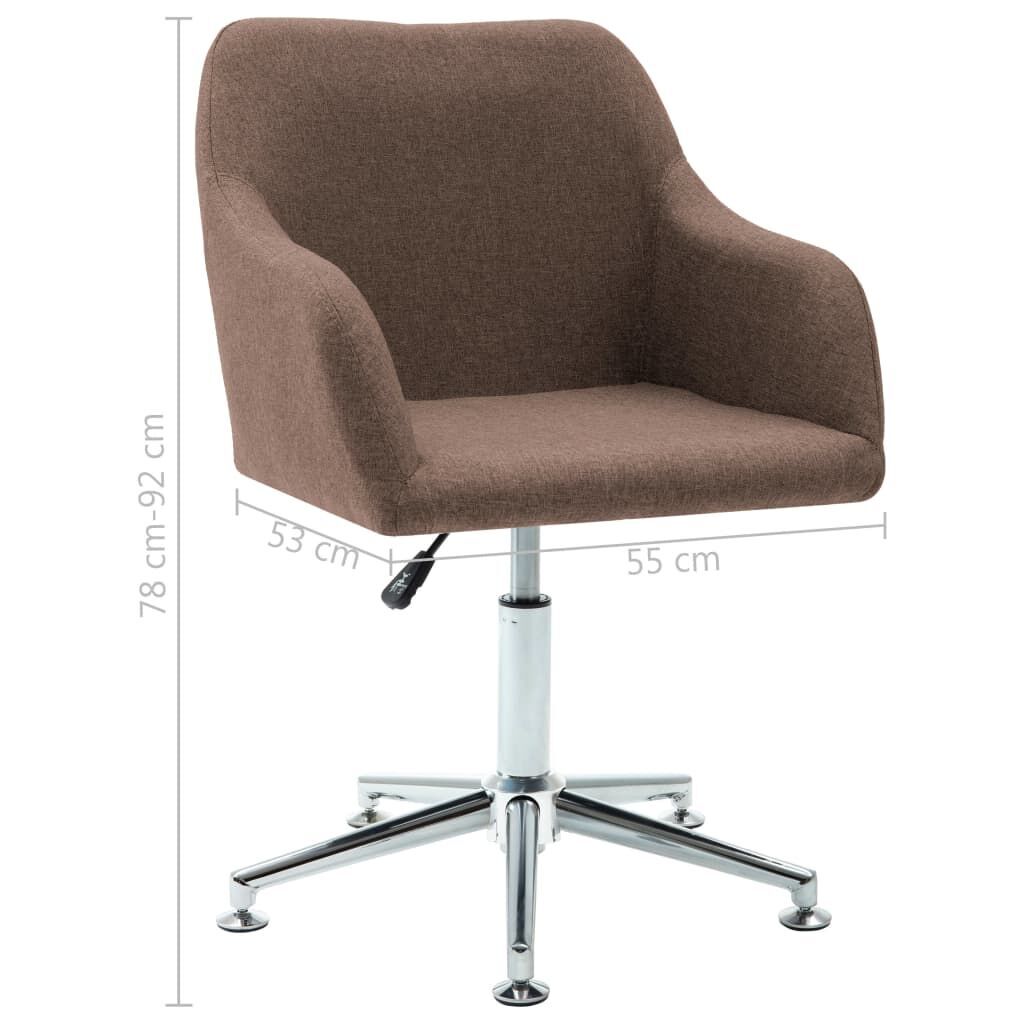 Swivel Dining Chair Brown Fabric Price