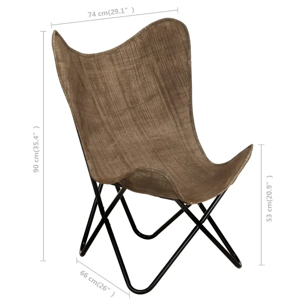 Butterfly Chair Taupe Canvas Price