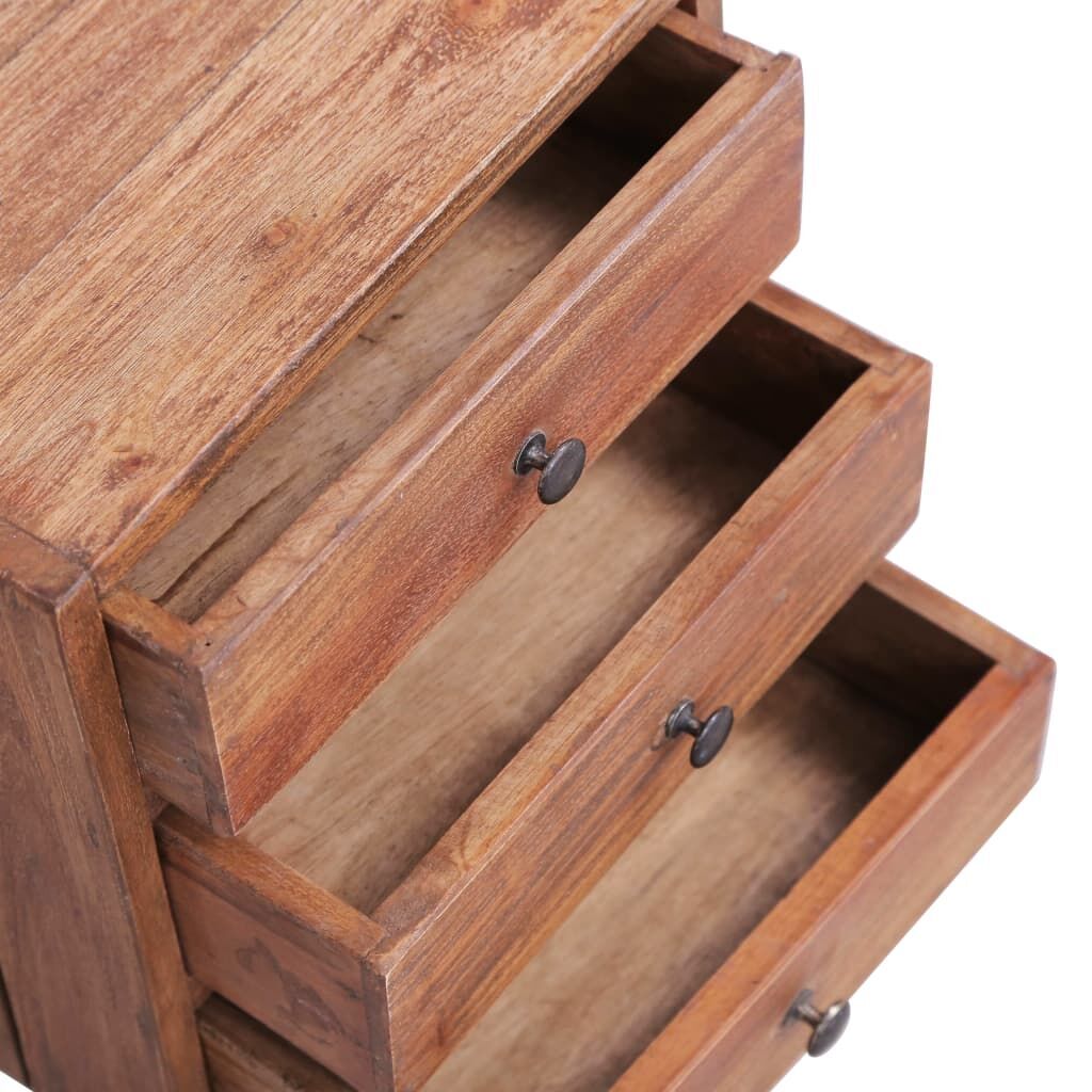 Bedside Cabinet with 3 Drawers 35x25x35 cm Solid Mahogany Wood Price