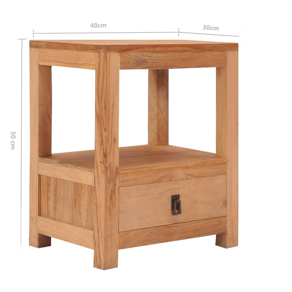 Bedside Cabinet 40x30x50 cm Solid Teak Wood Price