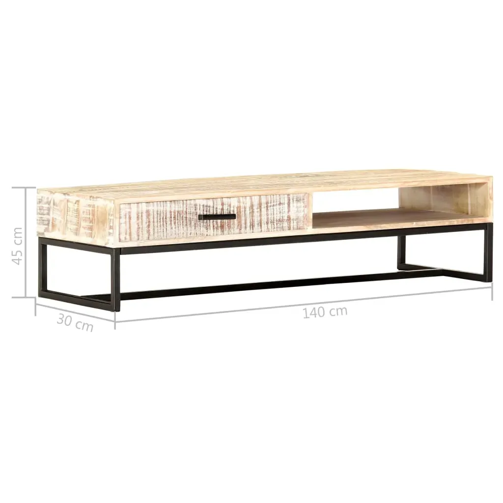 Coffee Table White 117x50x30 cm Solid Acacia Wood Price