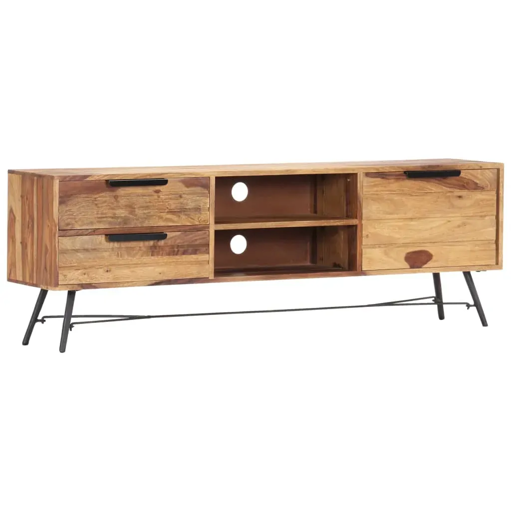 TV Cabinet 140x28x47 cm Solid Acacia Wood Price