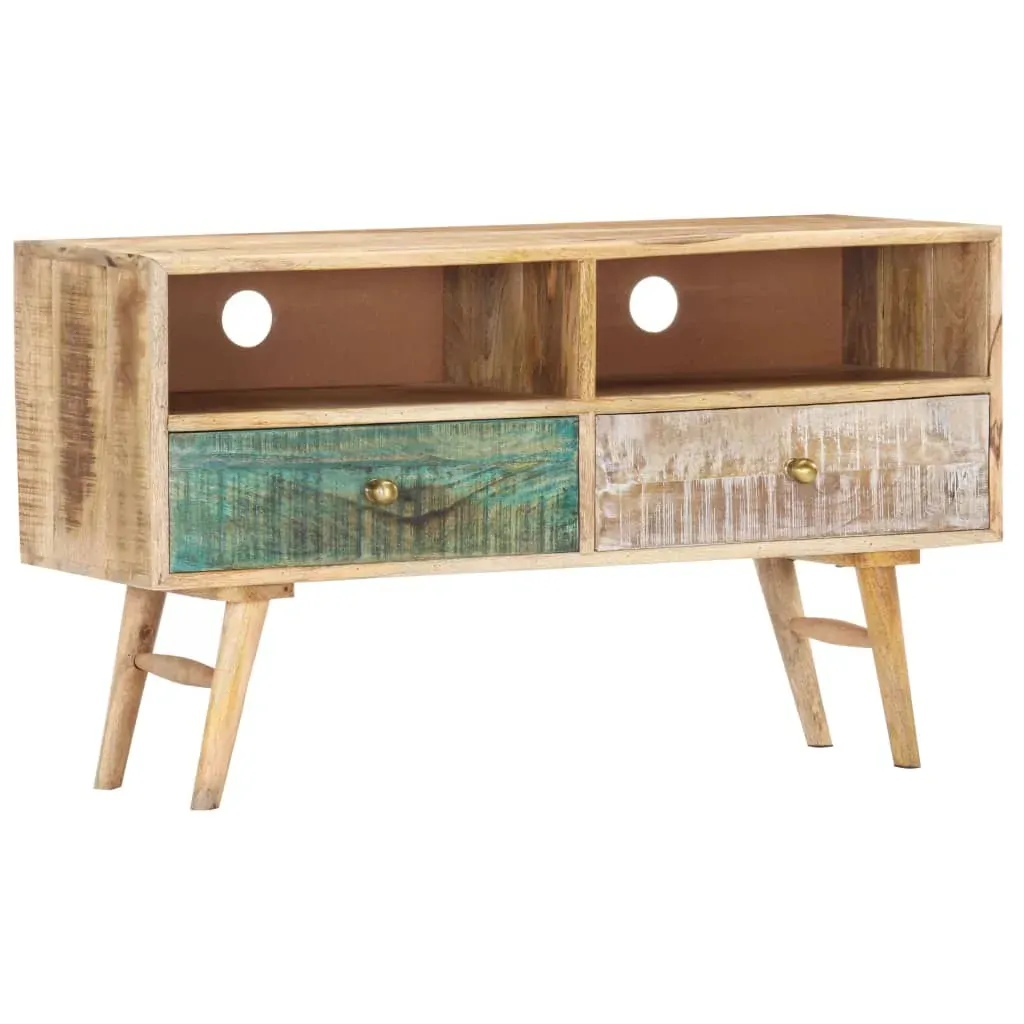 TV Cabinet 88x30x50 cm Solid Mango Wood Price