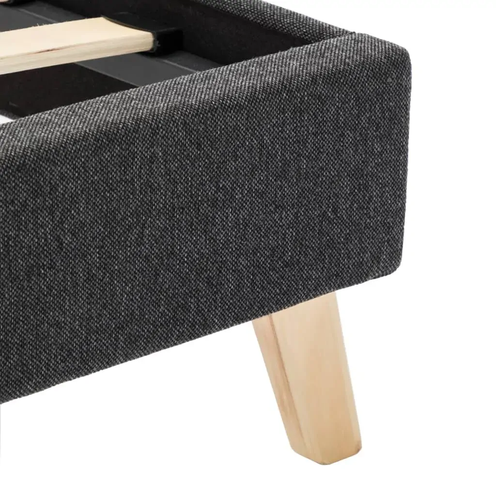 Bed Frame without Mattress Grey Fabric 183x203 cm King Price