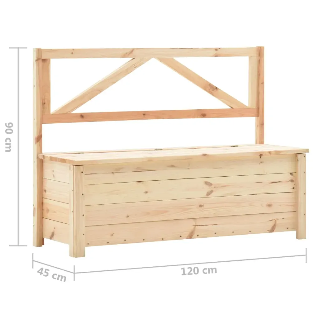 Storage Bench 120 cm Solid Pine Wood Price