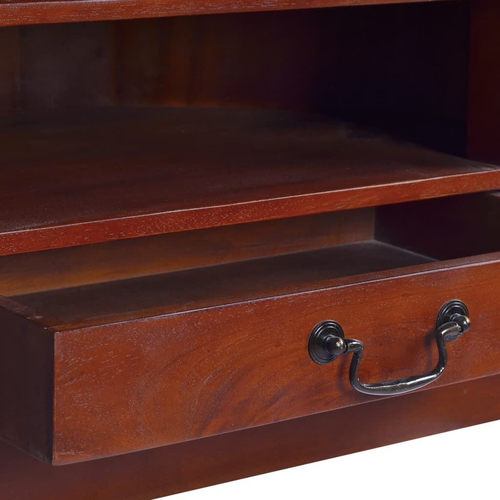 Corner TV Cabinet Classical Brown Solid Mahogany Wood Price