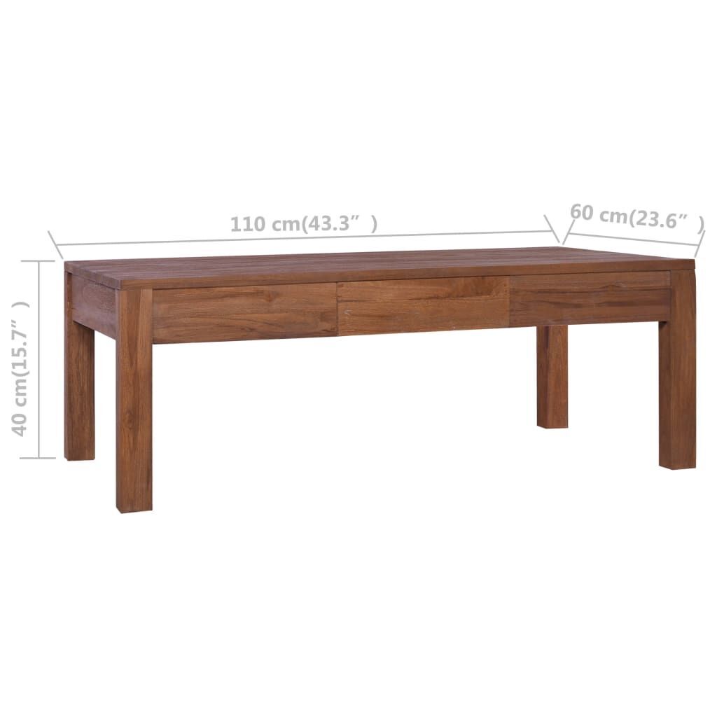 Coffee Table 110x60x40 cm Solid Teak Wood Price