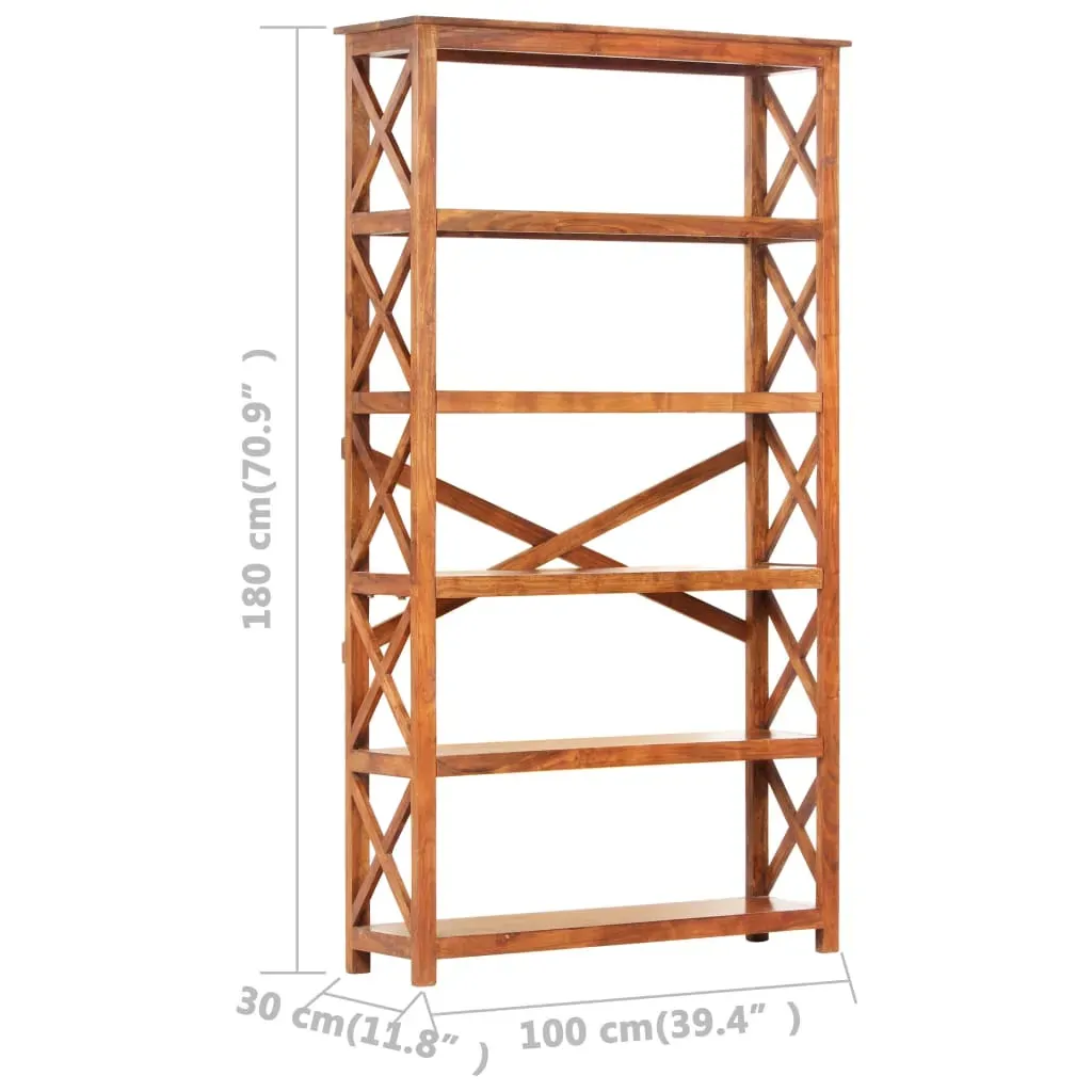 Bookshelf 100x30x180 cm Solid Acacia Wood Honey Finish Price