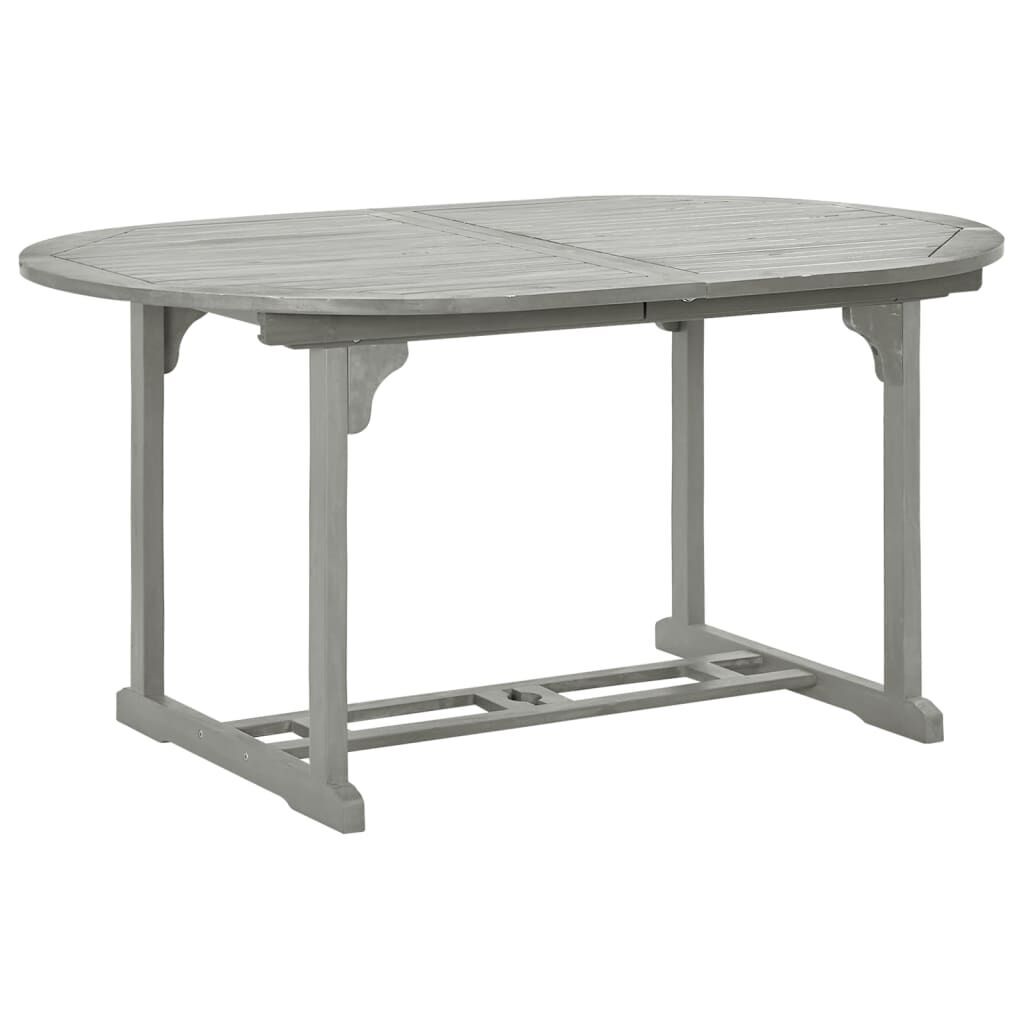 5 Piece Garden Dining Set Solid Wood Acacia Grey Price