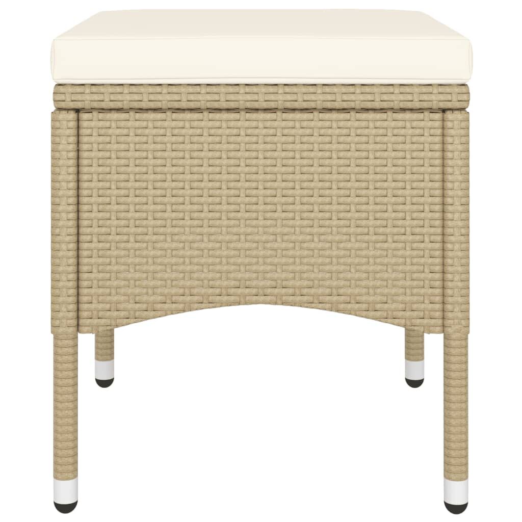 9 Piece Garden Dining Set Poly Rattan Beige Price