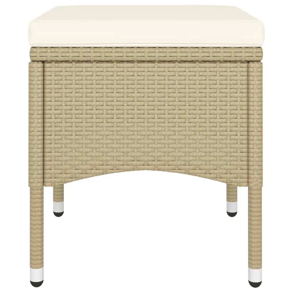 9 Piece Garden Dining Set Poly Rattan Beige Price
