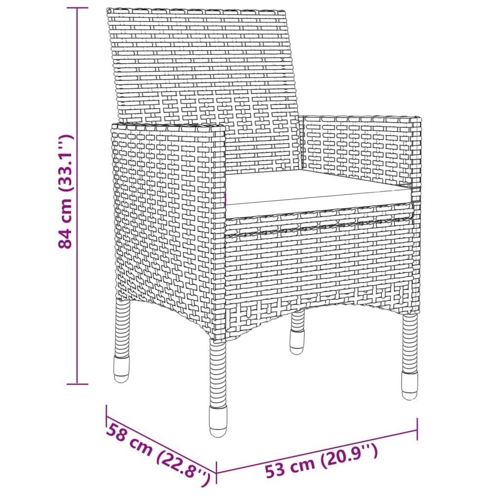 9 Piece Garden Dining Set Poly Rattan Black Price