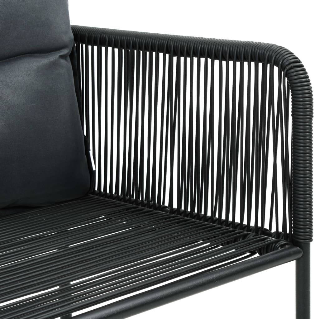 7 Piece Garden Dining Set PVC Rattan Black and Brown Price