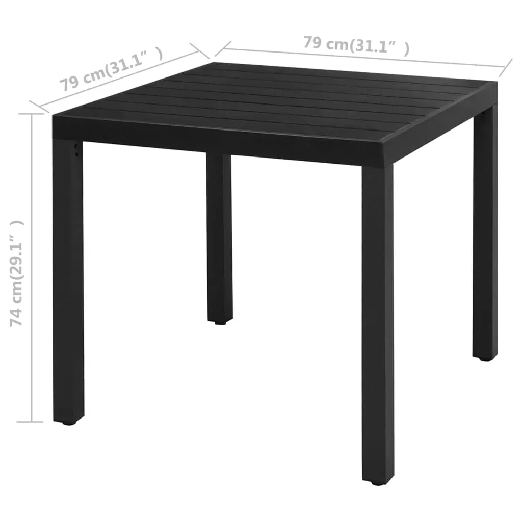 3 Piece Garden Dining Set PVC Rattan Black Price