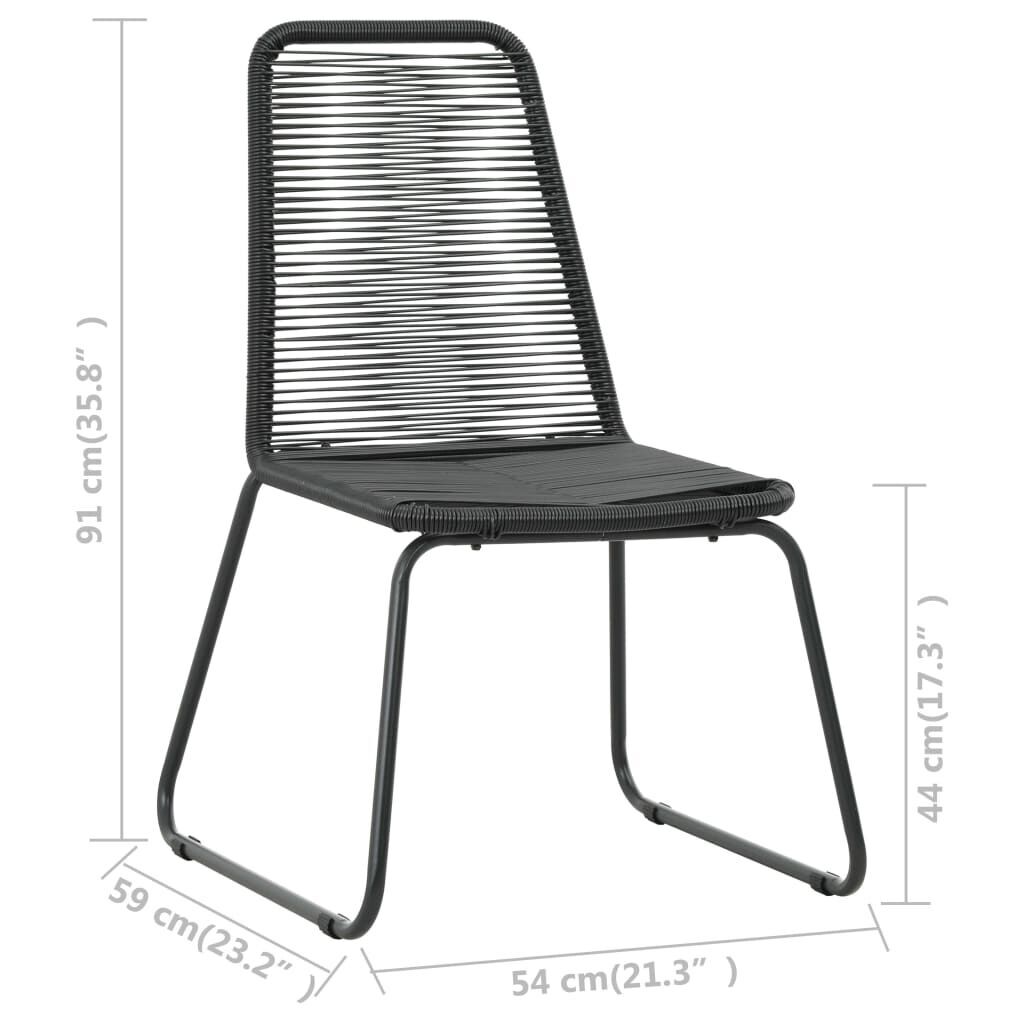 5 Piece Garden Dining Set PVC Rattan Black Price