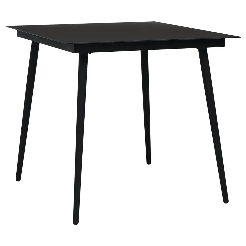 3 Piece Garden Dining Set Black PVC Rattan Price
