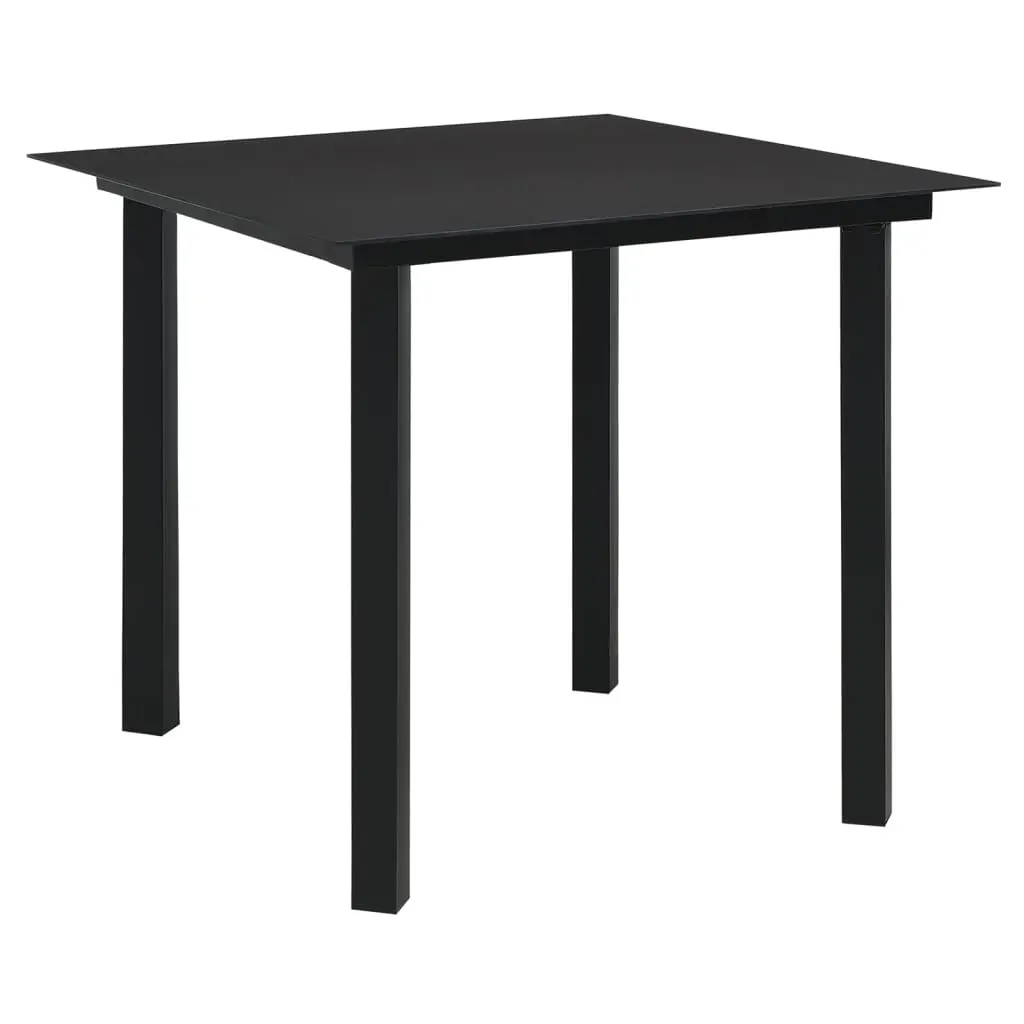 3 Piece Garden Dining Set Black PVC Rattan Price