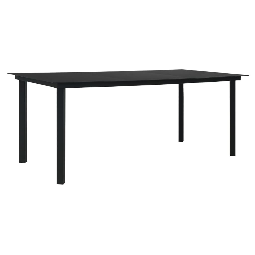 9 Piece Garden Dining Set Black PVC Rattan Price