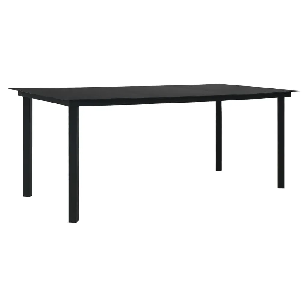 9 Piece Garden Dining Set Black PVC Rattan Price