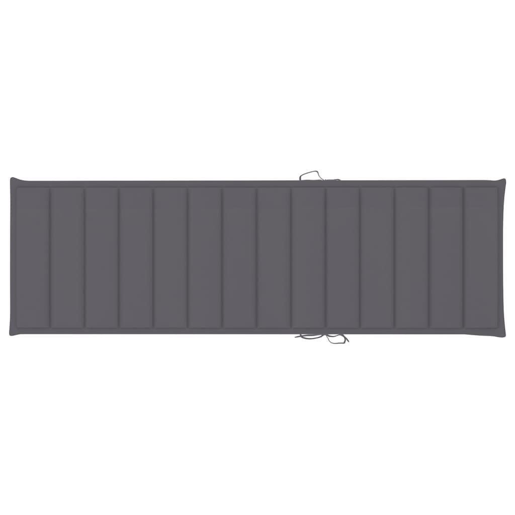 Sun Lounger with Cushion Solid Wood Acacia and Galvanised Steel Price