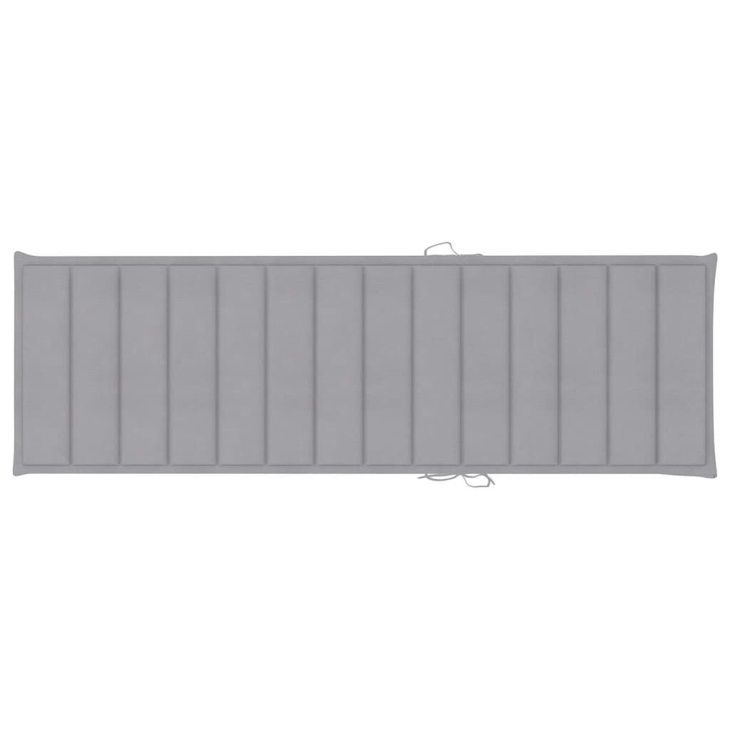 Sun Lounger with Cushion Solid Wood Acacia and Galvanised Steel Price