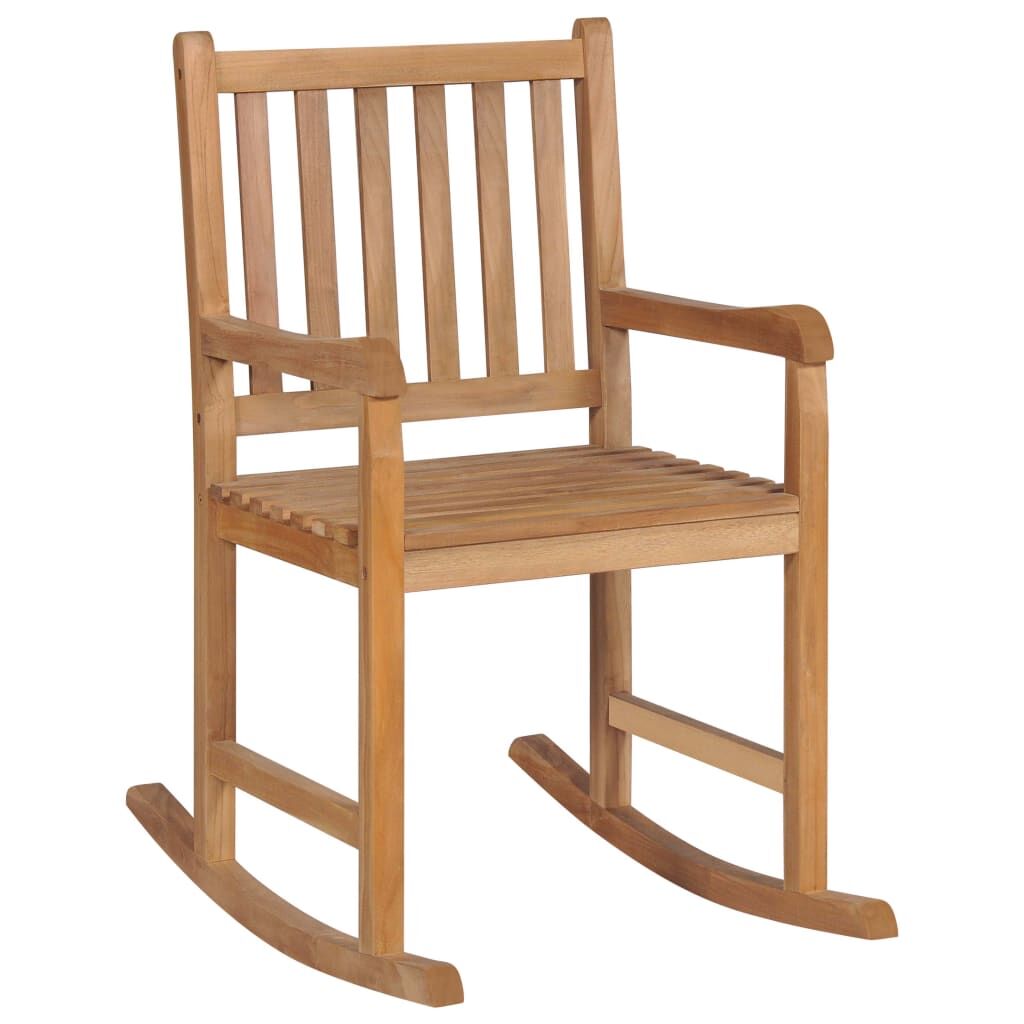 Rocking Chair with Anthracite Cushion Solid Teak Wood Price