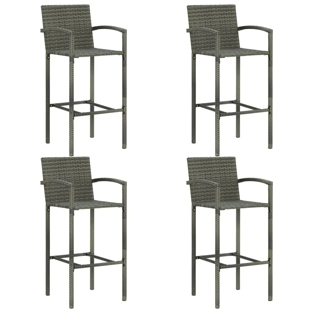 5 Piece Garden Bar Set Grey Price