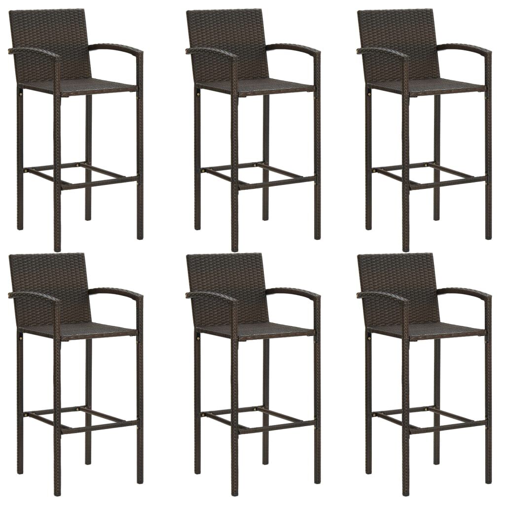 7 Piece Garden Bar Set Brown Price