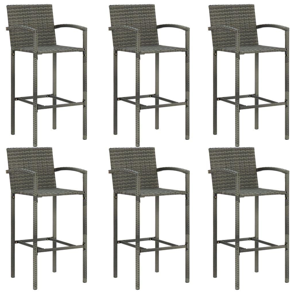 7 Piece Garden Bar Set Grey Price