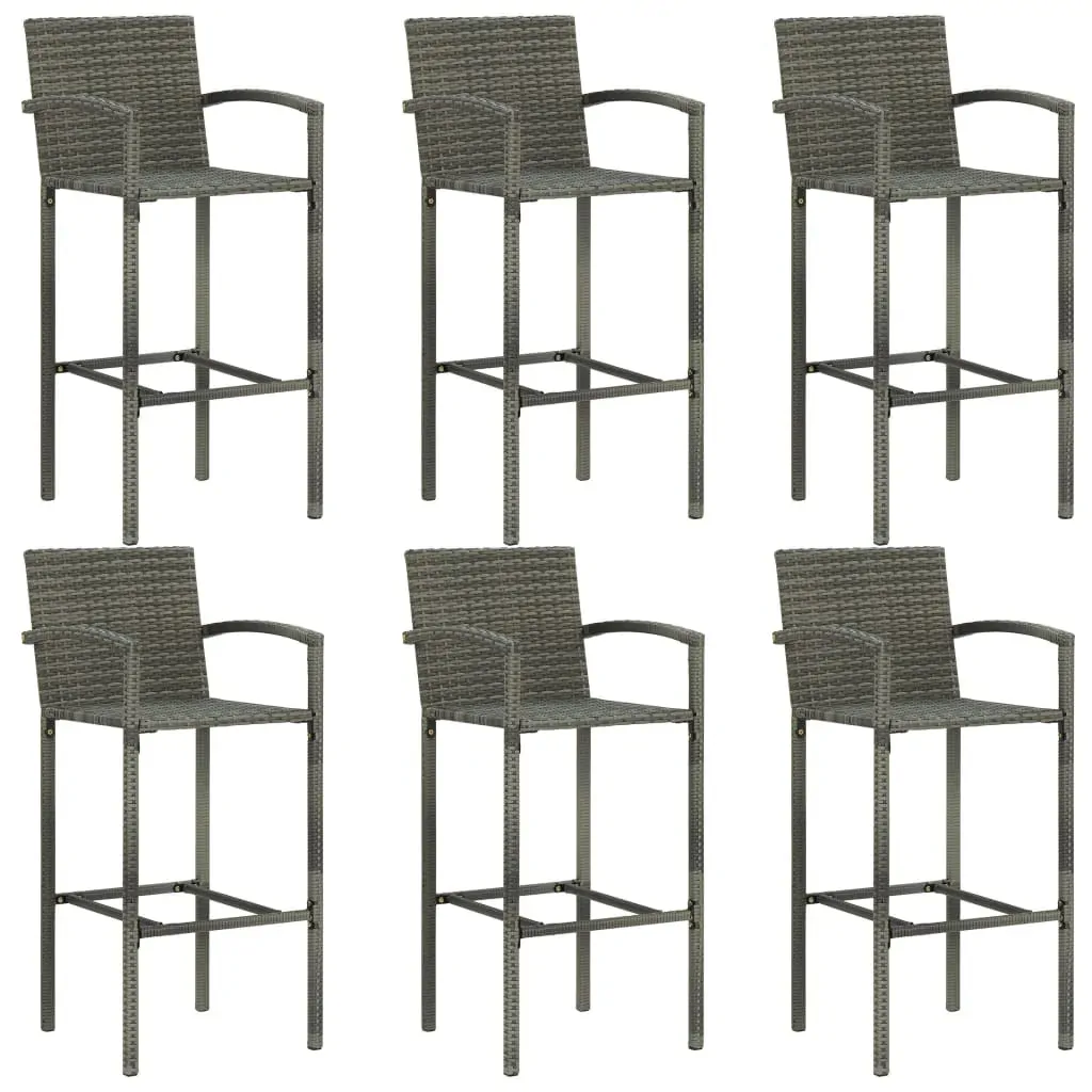 7 Piece Garden Bar Set Grey Price