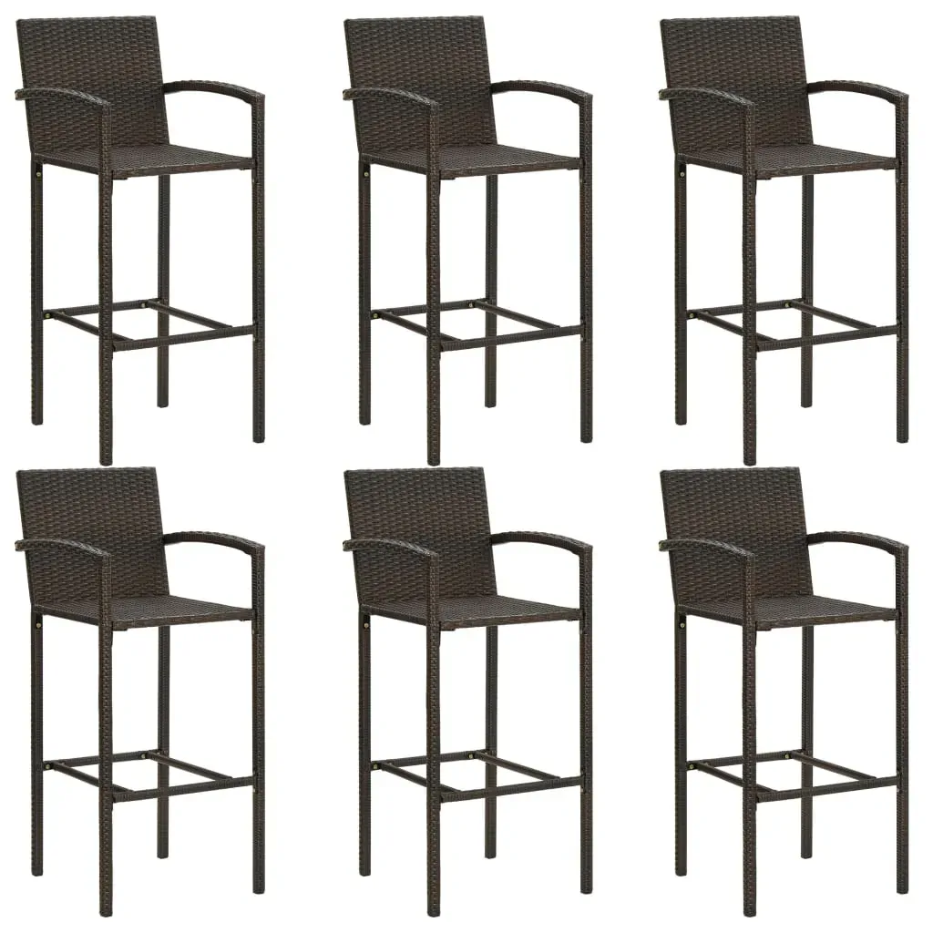 7 Piece Garden Bar Set Brown Price