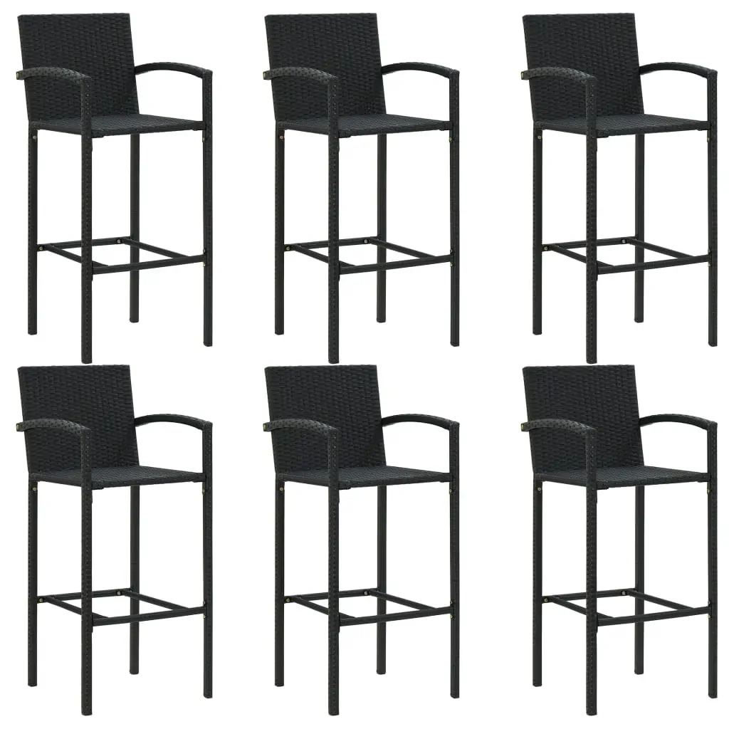 7 Piece Garden Bar Set Black Price