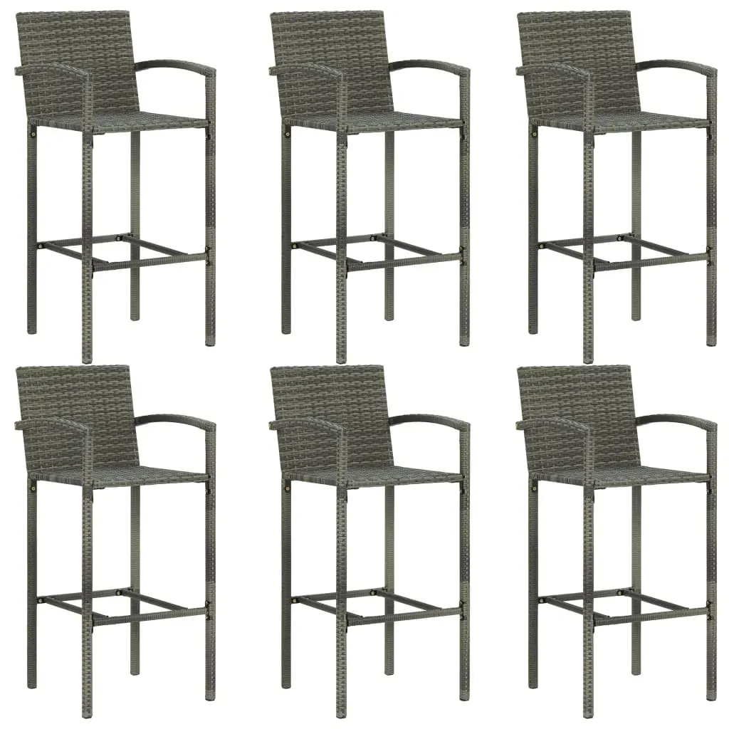 7 Piece Garden Bar Set Grey Price