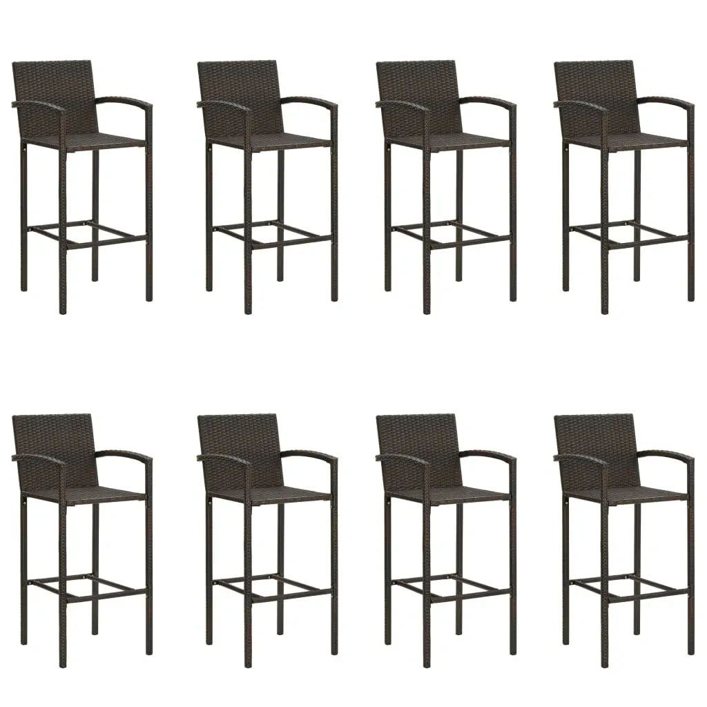 9 Piece Garden Bar Set Brown Price