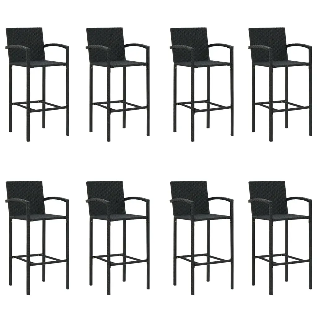 9 Piece Garden Bar Set Black Price